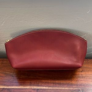 Portland Leather Total Eclipse Makeup Bag - Honey